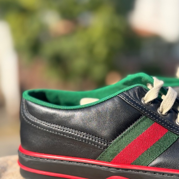 Men’s Gucci tennis 1977 low top sneakers size 5 made in Italy - Picture 3 of 16